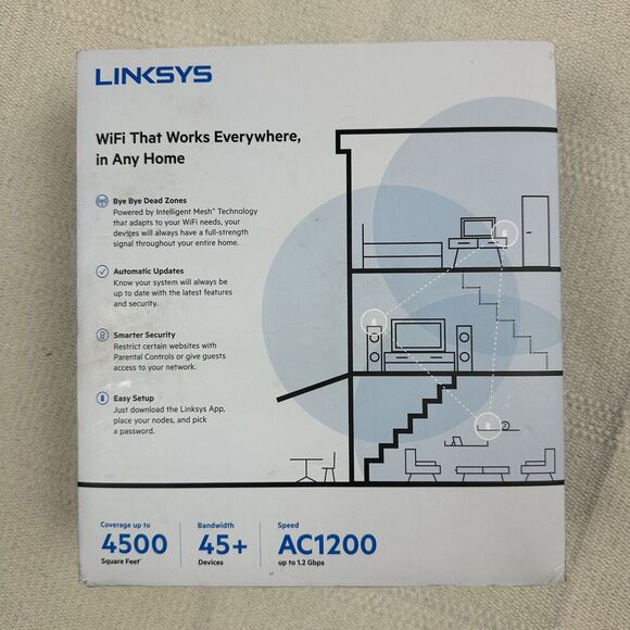Linksys Velop Dual Band Mesh WiFi System White AC1200 3-Pack - Picture 2 of 9